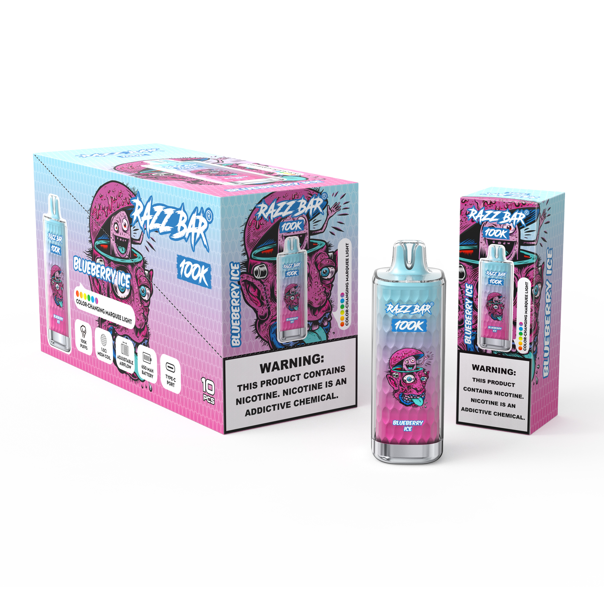 RAZZBAR - 100K - Blueberry Ice