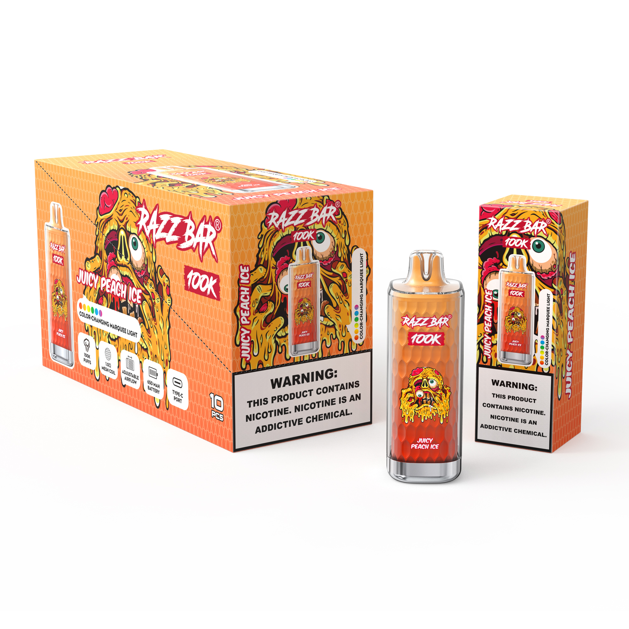 RAZZBAR - 100K - Juicy Peach Ice