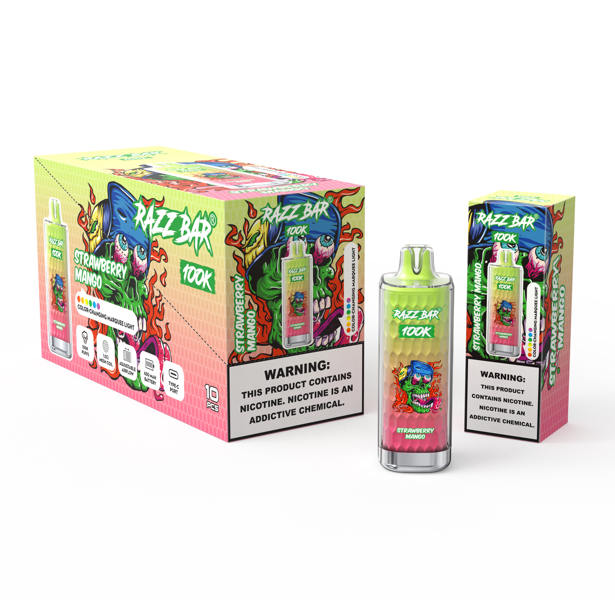 RAZZBAR - 100K - Strawberry Mango